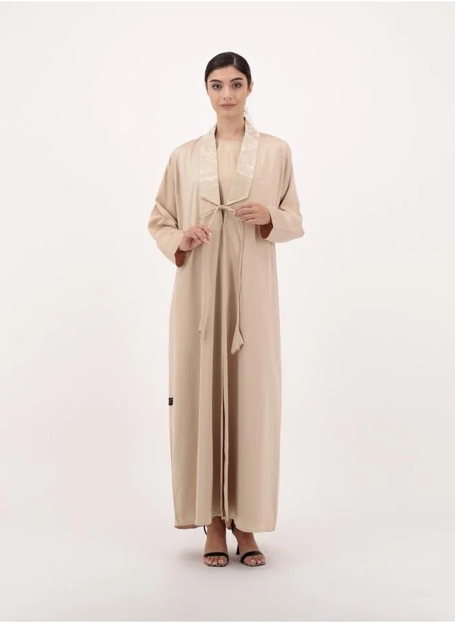 Meem by Mariyah Front open embellished abaya