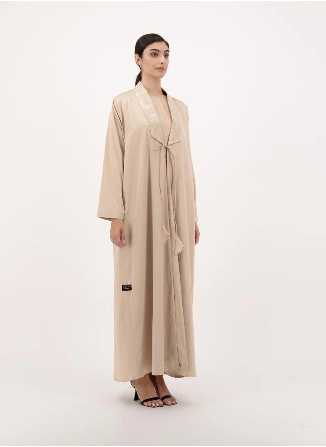 Meem by Mariyah Front open embellished abaya