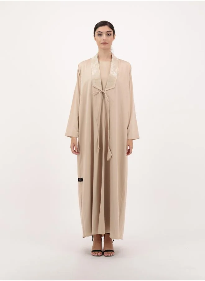 Meem by Mariyah Front open embellished abaya