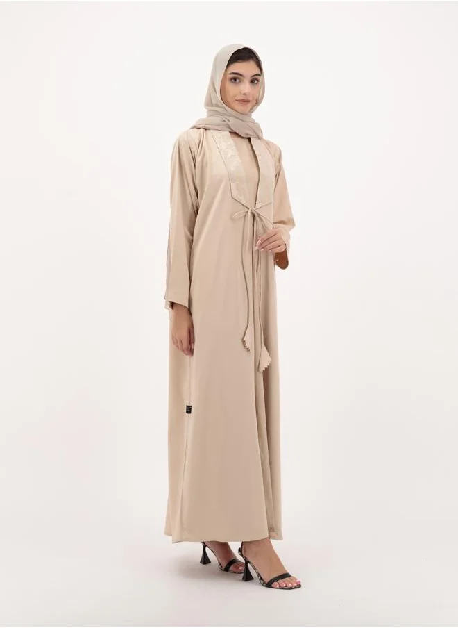 Meem by Mariyah Front open embellished abaya