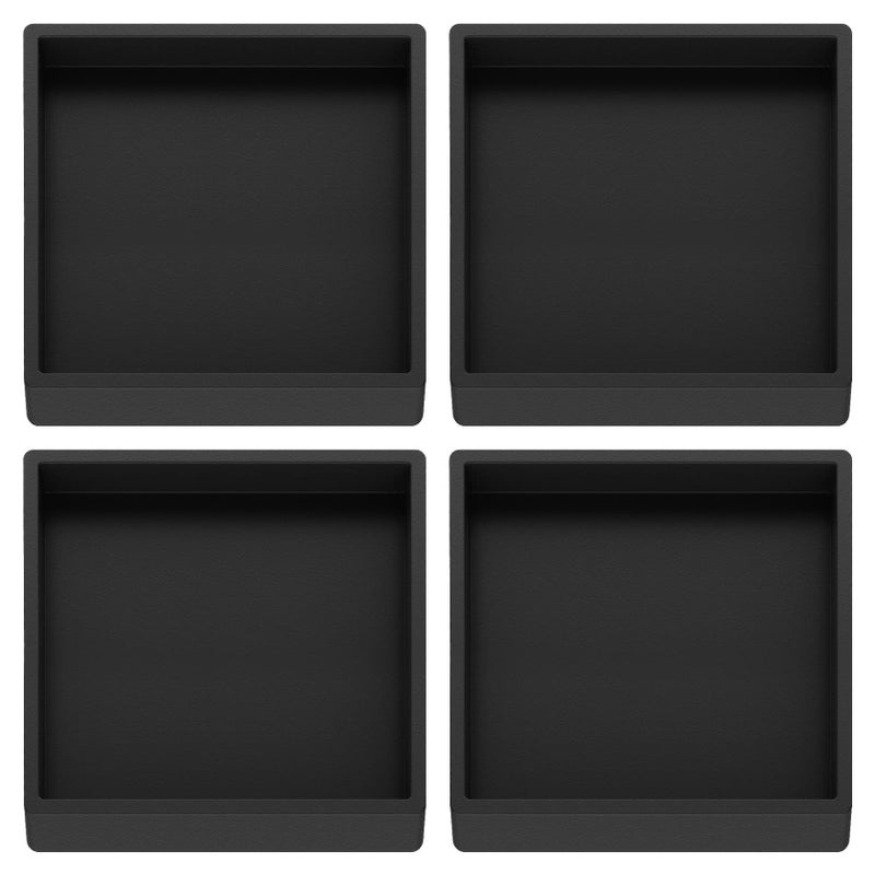 Furniture Coasters Caster Cups Rubber 35 inch Square No Slip Pads Hardwood Floors Protectorsfor Furniture Legs Sofa Bed Piano Chair Feet Prevent Sliding Stoppers 4 Black Square 35 inch