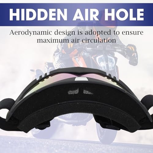 OTO2EYE TPU Goggle Mask Anti Scratch UV Protective Open Face & Eyewear Windproof Dirt Shield Adjustable Strap Soft Foam Padded Detachable for Cycling Bike Off Road Racing Riding - Image 4