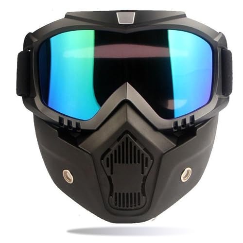 OTO2EYE TPU Goggle Mask Anti Scratch UV Protective Open Face & Eyewear Windproof Dirt Shield Adjustable Strap Soft Foam Padded Detachable for Cycling Bike Off Road Racing Riding - Image 1