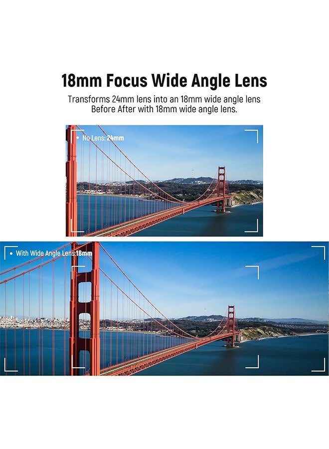 Neewer NEEWER Wide Angle Lens Compatible with Sony ZV1 Camera, 2 in 1 18mm HD Wide Angle & 10x Macro Additional Lens with Extension Tube, Bayonet Mount Lens Adapter, Cleaning Cloth (White Frame)  - Image 3