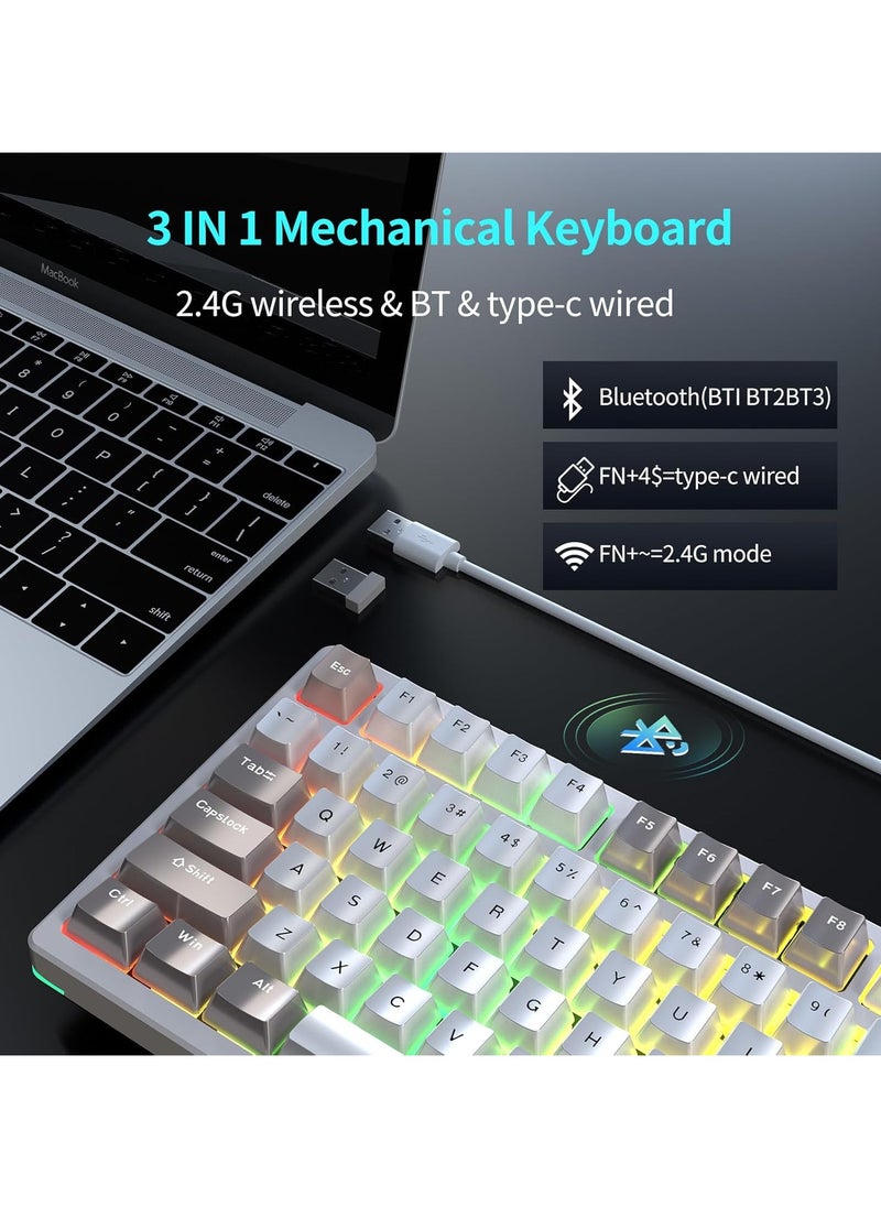 AULA - F98 Wireless Mechanical Keyboard, 95% Hot-swappable, Pre-lubed Nimbus V3 Switch, Gasket Structure, RGB Backlit, Tri-Mode BT5.0/2.4G/USB-C Mechanical Keyboard - Image 1