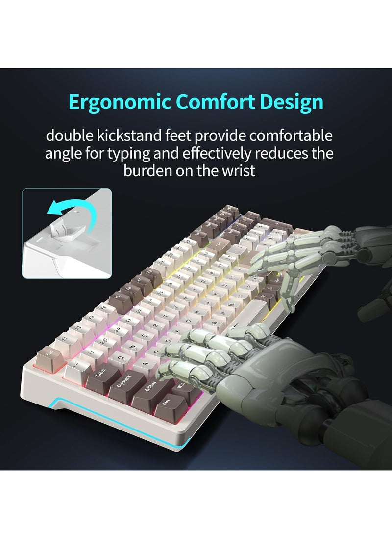 AULA - F98 Wireless Mechanical Keyboard, 95% Hot-swappable, Pre-lubed Nimbus V3 Switch, Gasket Structure, RGB Backlit, Tri-Mode BT5.0/2.4G/USB-C Mechanical Keyboard - Image 1