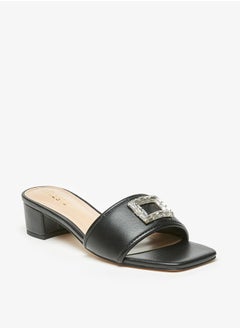 Celeste Women's Embellished Slip-On Sandals with Block Heels  - Image 1
