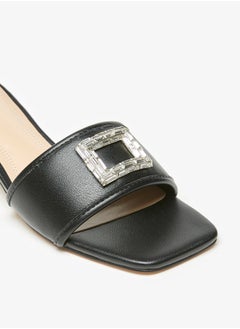 Celeste Women's Embellished Slip-On Sandals with Block Heels  - Image 5