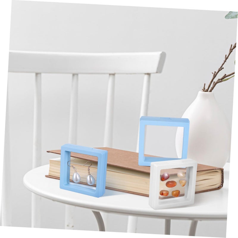 27 Pieces Clear Transparent Acrylic Display Stand Floating Jewelry Frame Case For Crafts Specimens Minimalist Design High Clarity Home Office Decor - Image 3