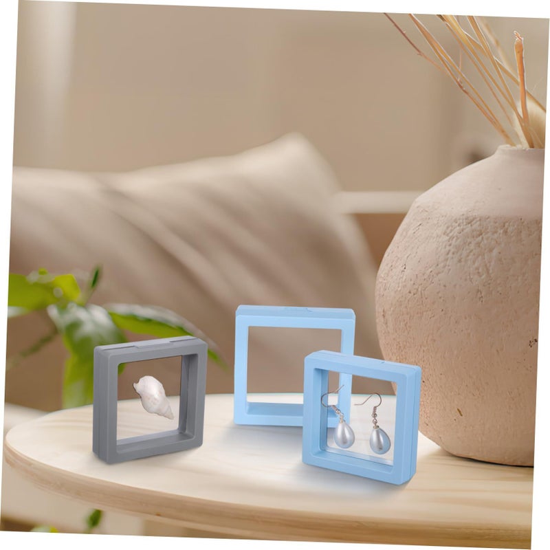 27 Pieces Clear Transparent Acrylic Display Stand Floating Jewelry Frame Case For Crafts Specimens Minimalist Design High Clarity Home Office Decor - Image 5