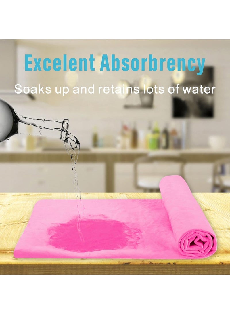 Safi WAX SAFI WAX Chamois Car Washing Towel Car Washing Drying Towel Chamois Leather For Cleaning Polishing Pink PVA-001  - Image 4