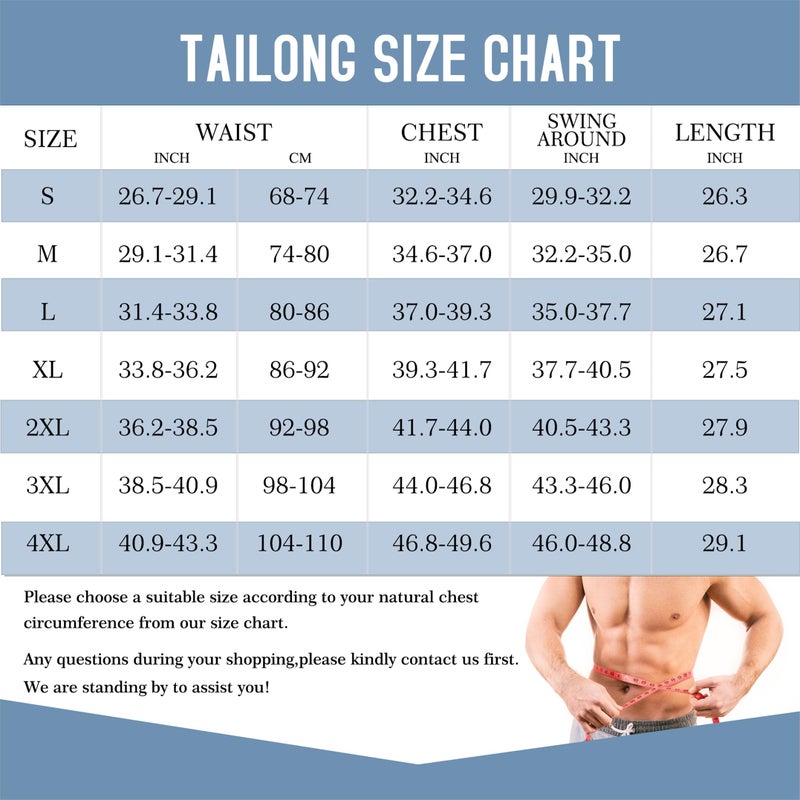 TAILONG Men's Compression Shirt for Body Shaper Slimming Vest Tight Tummy Underwear Tank Top (Black, Small) - Image 5