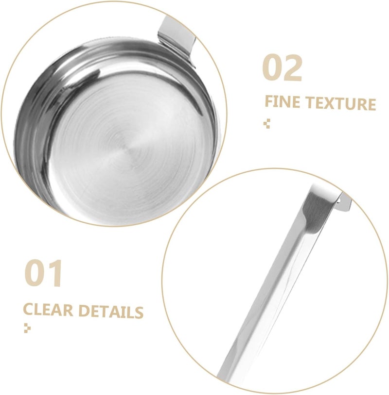 2pcs Stainless Steel Sauce Serving Spoon and Pizza Spread Ladle Flat Soup Spoon for Kitchen Use Home Cooking - Image 3