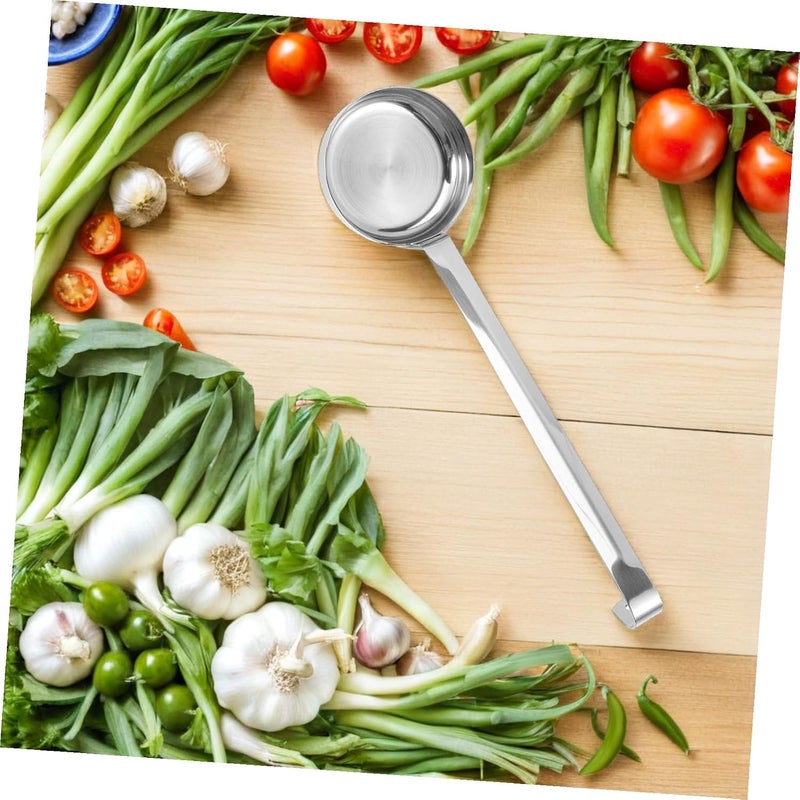 2pcs Stainless Steel Sauce Serving Spoon and Pizza Spread Ladle Flat Soup Spoon for Kitchen Use Home Cooking - Image 5