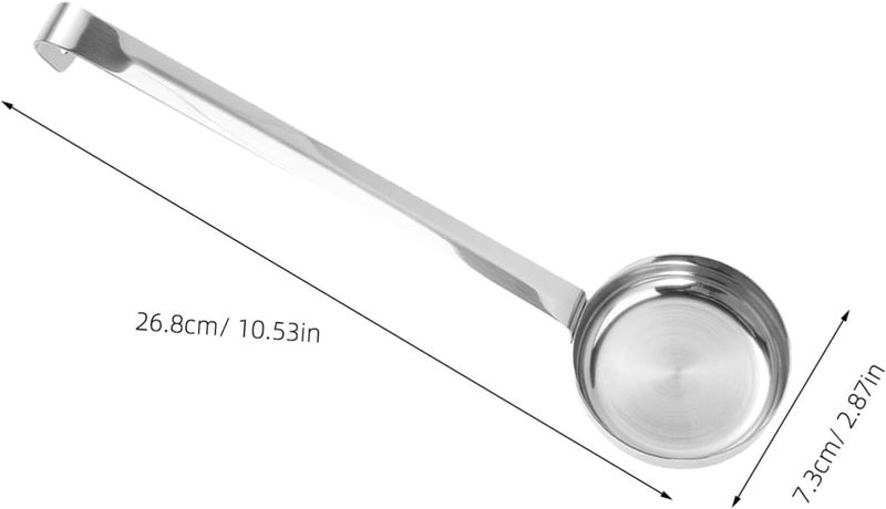 2pcs Stainless Steel Sauce Serving Spoon and Pizza Spread Ladle Flat Soup Spoon for Kitchen Use Home Cooking - Image 2