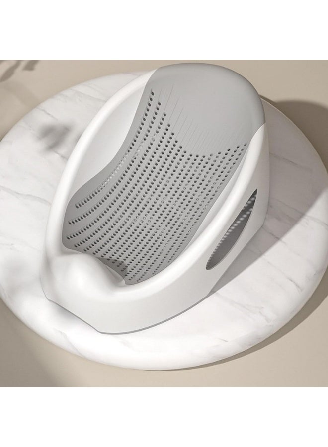 Silicone bath seat for babies and toddlers, gray color - Image 1