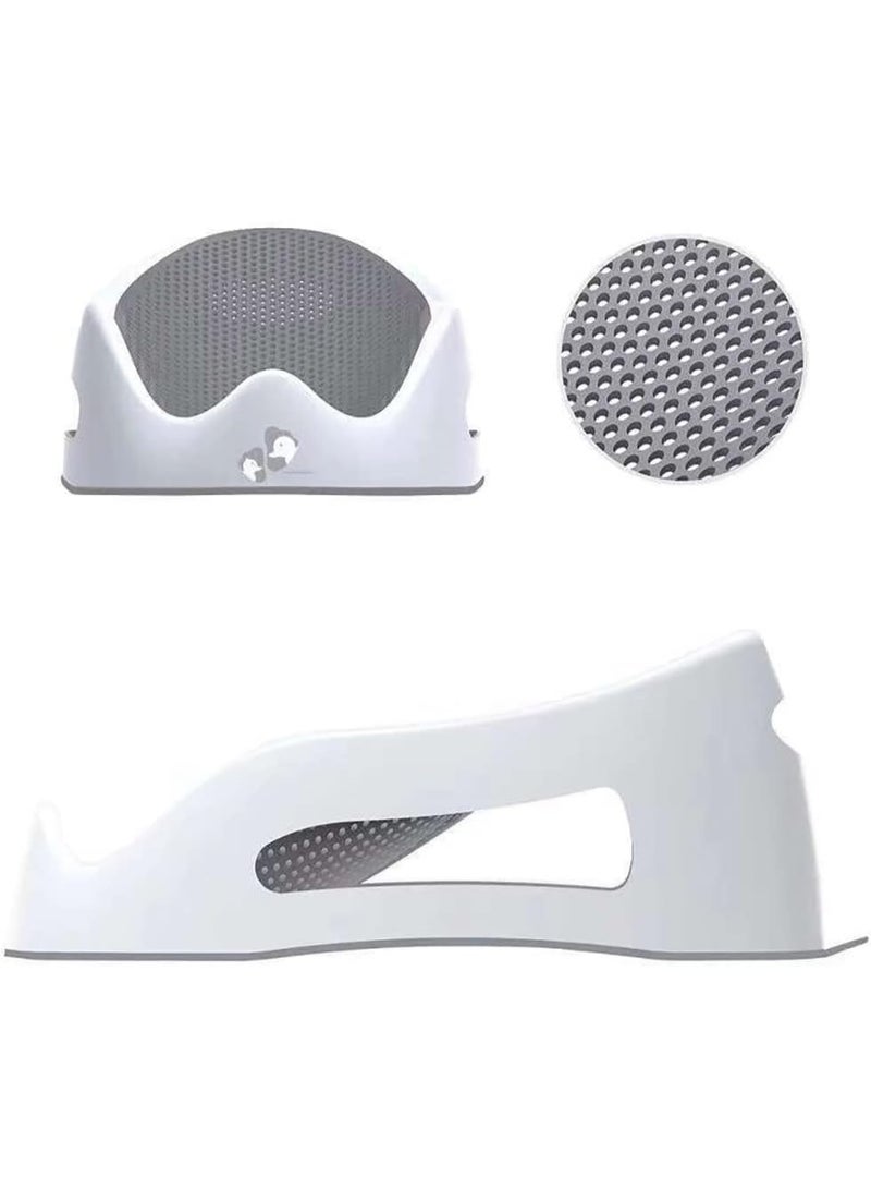 Silicone bath seat for babies and toddlers, gray color - Image 4