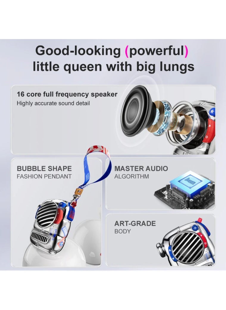 Divoom Spark Pop Bluetooth Speaker Portable Mini Speaker Class-D 25W Digital Amplifiers PINK  - Image 4