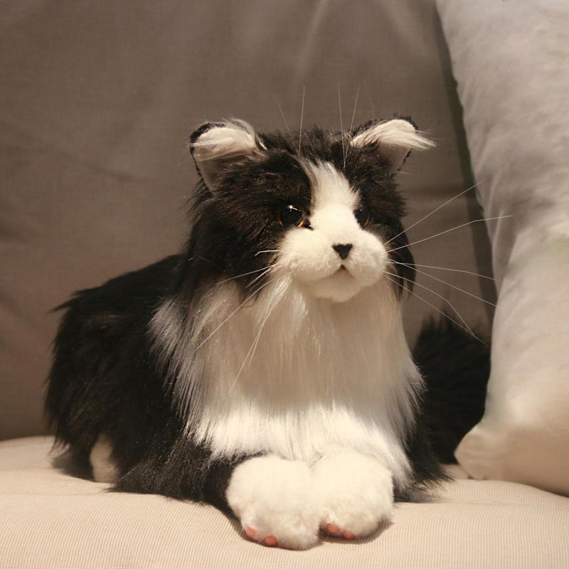 Chongker Stuffed Animals Handmade Realistic Cat Plush Toy Companion for Elderly Adults Women Kids Cat Lover Surprise Gifts for Anniversary Birthday - Image 1