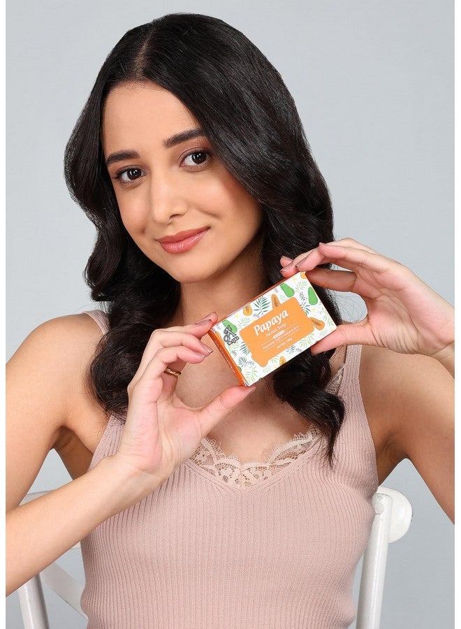 7TH AJMA Herbal Papaya Soap - Natural Body Tan Removal & Radiant Skin Soap - Exfoliates Dead Skin for Glowing Complexion, 100g (Pack of 12) - Image 5