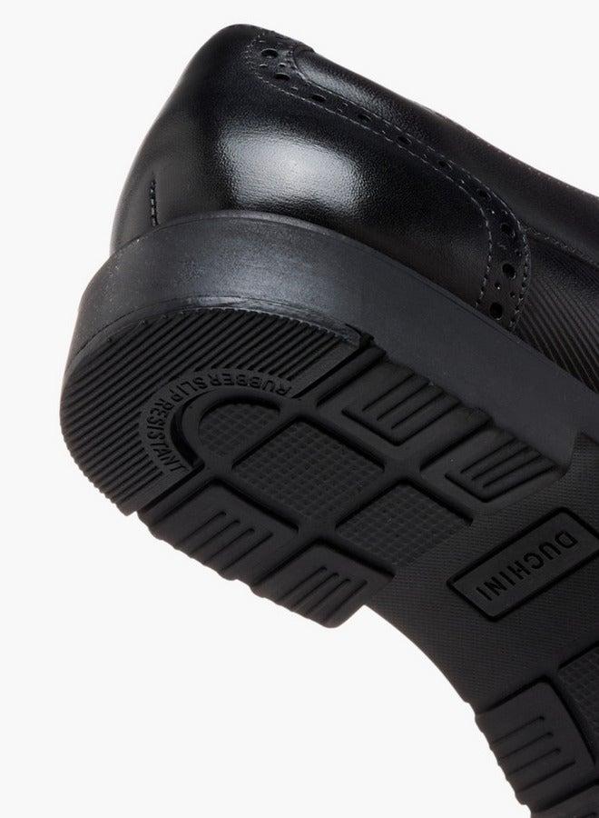 DUCHINI Men's Textured Lace-Up Derby Shoes - Image 5