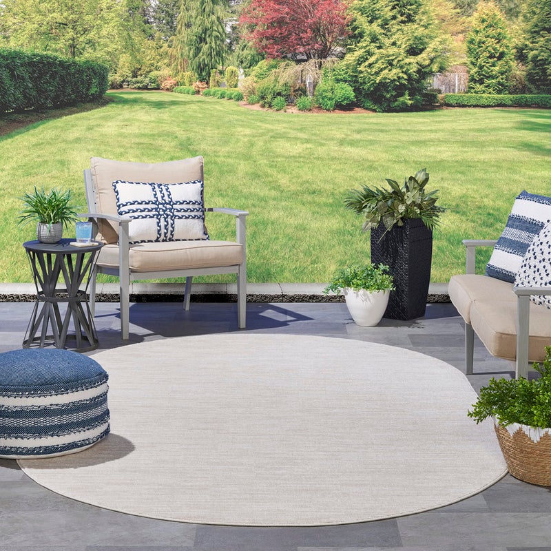 Nourison Home Nourison Essentials Ivory Beige 6' x 9' Oval Area Rug - Easy Clean, Non Shedding, Bed Room, Living Room, Dining Room, Kitchen (6' x 9' Oval) - Image 3