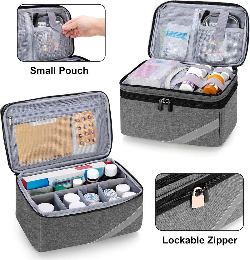 Trunab Medicine Storage and Organizer Bag Empty Pill Bottle Organizer with Portable Small Pouch Home First Aid Box for Emergency Medication Supplements or Medical Kits Bag OnlyPatent Design - Image 2