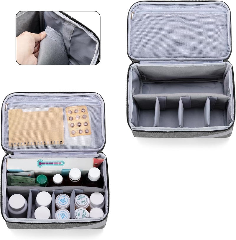 Trunab Medicine Storage and Organizer Bag Empty Pill Bottle Organizer with Portable Small Pouch Home First Aid Box for Emergency Medication Supplements or Medical Kits Bag OnlyPatent Design - Image 4