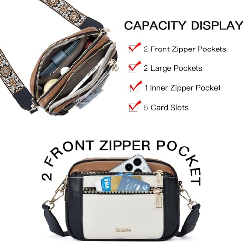 Telena Small Crossbody Bags For Women Vegan Leather Crossbody Purse With Adjustable Wide Strap For Daily Life - Image 5