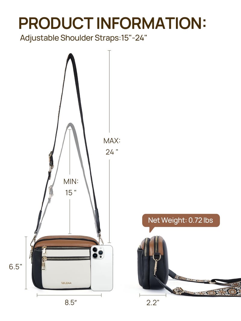 Telena Small Crossbody Bags For Women Vegan Leather Crossbody Purse With Adjustable Wide Strap For Daily Life - Image 3