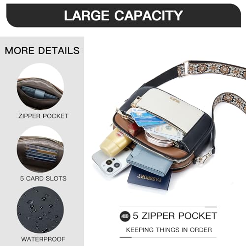 Telena Small Crossbody Bags For Women Vegan Leather Crossbody Purse With Adjustable Wide Strap For Daily Life - Image 4