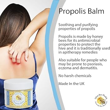 Ultra bee 100 Natural Propolis balm ointment 20 propolis 50ml soothes and repairs dry cracked lips body feet hands - Image 2