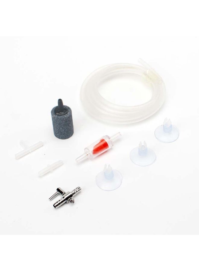 Huangxin aquarium aviation tube, standard 3/16 inch tube, air pump accessories, with air stone, check valve, suction cup and connector (transparent) - Image 1