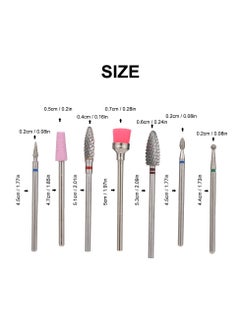 TOOARTS 7pcs Nail Drill Bits Set, for Pedicure and Manicure, Electric Nail Drill Machine Accessories  - Image 4