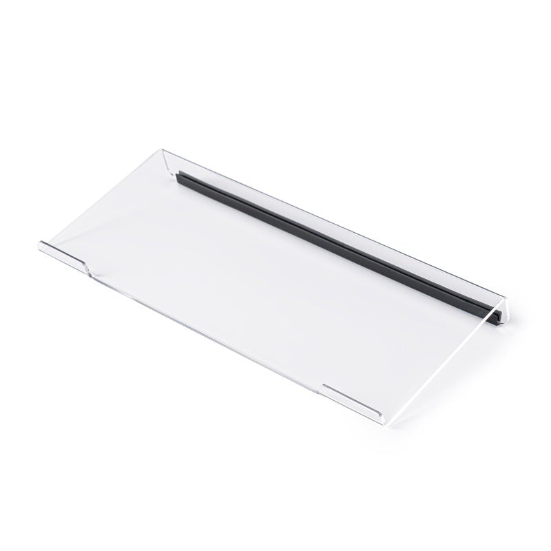 BOOMIBOO Clear Acrylic Tilted Computer Keyboard Holder for Ergonomic Typing Keyboard Stand with Silicone AntiSlip Strip118 x 51 Inch Keyboard Tray for 78 Keys Keyboard - Image 2