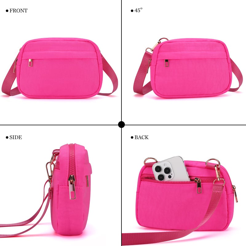 MAXTOP Small Crossbody Bags for Women with Detachable Strap Trendy Crossbody Bag Fanny Pack Cell Phone Purse for Travel Essentialsï¼ˆHot Pinkï¼‰ - Image 4