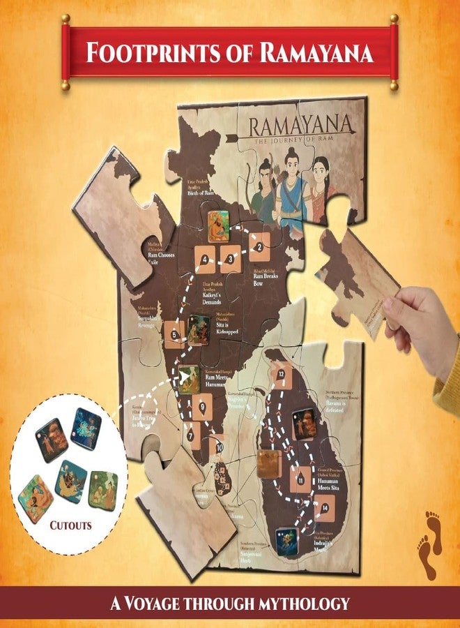 PW Physics Wallah Ramayana – The Tale of Ram & Sita Kit for Kids, 6-in-1 Fun Activity & Family Board Game, Learn 100+ Ramayana Facts with Puzzles, Booklet, Family Tree, Gift for Kids Ages 8–14 Years - Image 5
