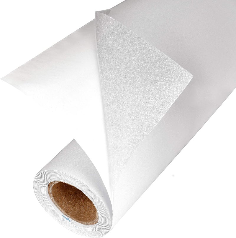 Window Whirl Privacy Window Film: Translucent Static Cling Treatment for Home Security and Decorative Frosted Glass Effect - No Residue, Heat Control, UV Prevention, Easy Removal (Winter Frost, 48 x 144 inches) - Image 1