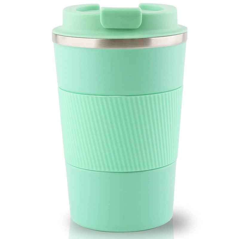 daiDokoro Insulated Stainless Steel Portable CoffeeTea Tumbler for HotCold Beverages Light Green 510 ML - Image 2