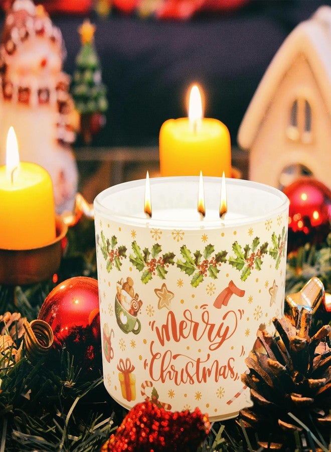 Lihome شموع عيد الميلاد - هدايا عيد الميلاد للنساء، شموع معطرة برائحة كريمة الفانيليا مصنوعة من شمع الصويا الطبيعي (12.7 أونصة) - Image 5