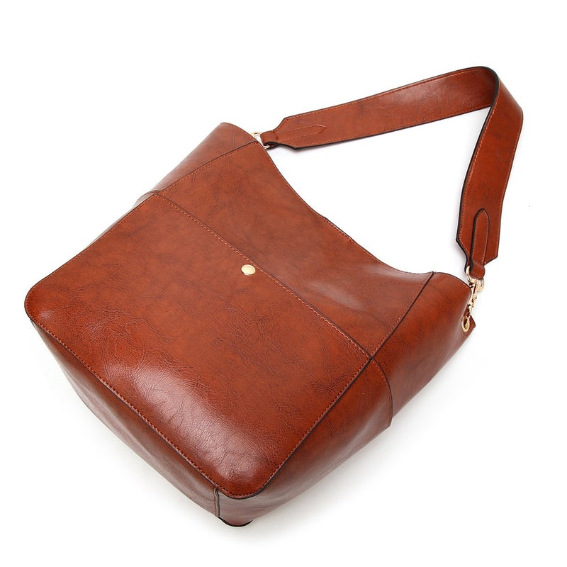 Molodo Womens Handbag, Pu Leather Bucket Tote Purse And Handbags Medium Satchel Hobo Purse Designer Work Shoulder Bags - Image 2