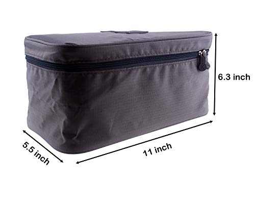 Wowlife Fashion Portable Multi-Functional Travel Organizer Cosmetic Make-up Bag Luggage Storage Case Bra Underwear Pouch (Wine Red) - Image 4