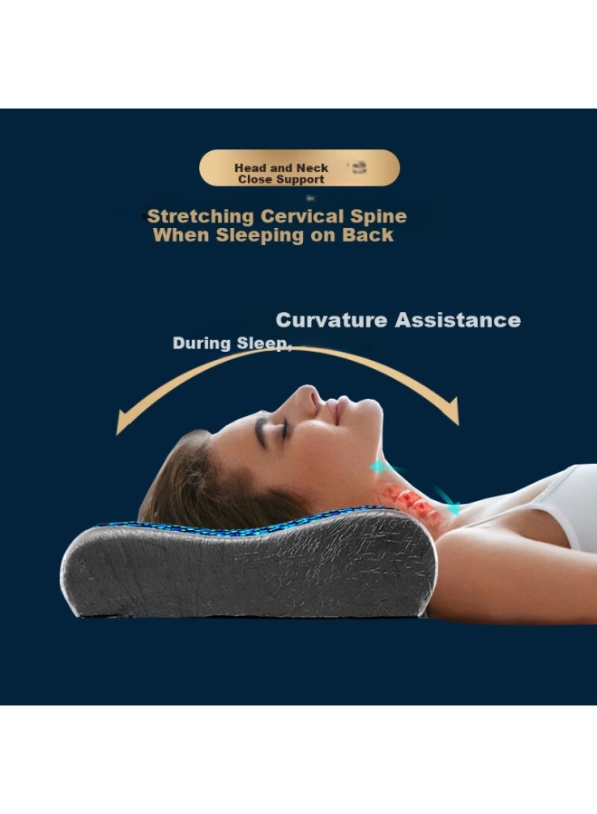 Cory Gel Pillow, Summer Cooling Pillow, Memory Foam Silicone Pillow, Cervical Spine Support Pillow, Sleep Aid For Cervical Spondylosis, Specialized B5 - Image 1
