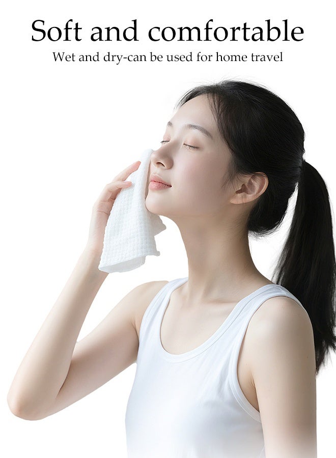 DUNISO 2 Pack 60 Count Face Cloths for Washing, 100% Cotton Face Towel,  Dry Wipe Facial Tissue, Portable Soft Face Cloths for Sensitive Skin & Baby & Facial Clean & Personal Care & Travel - Image 5