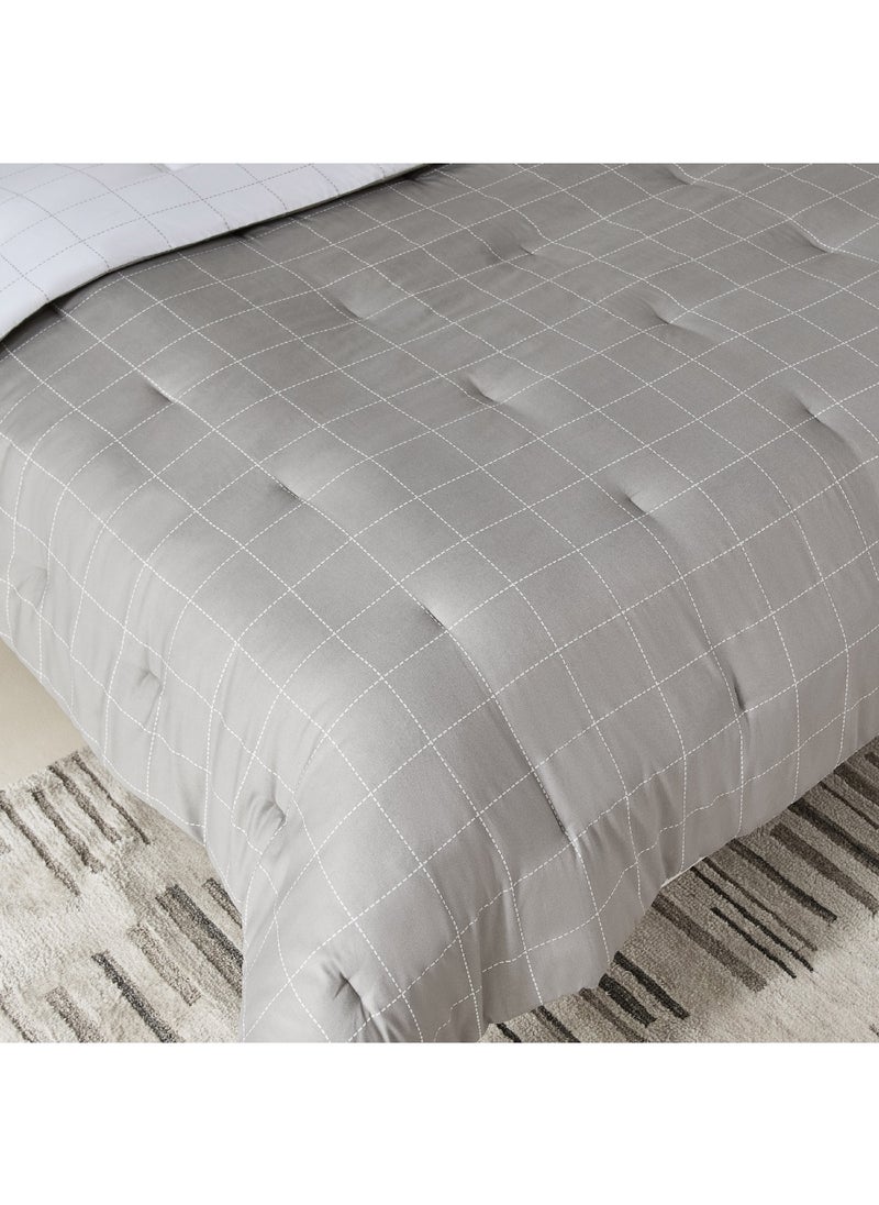 Home Box Lavish Blokify 3-Piece Printed Cotton Twin Comforter Set 220 x 160 cm  - Image 5