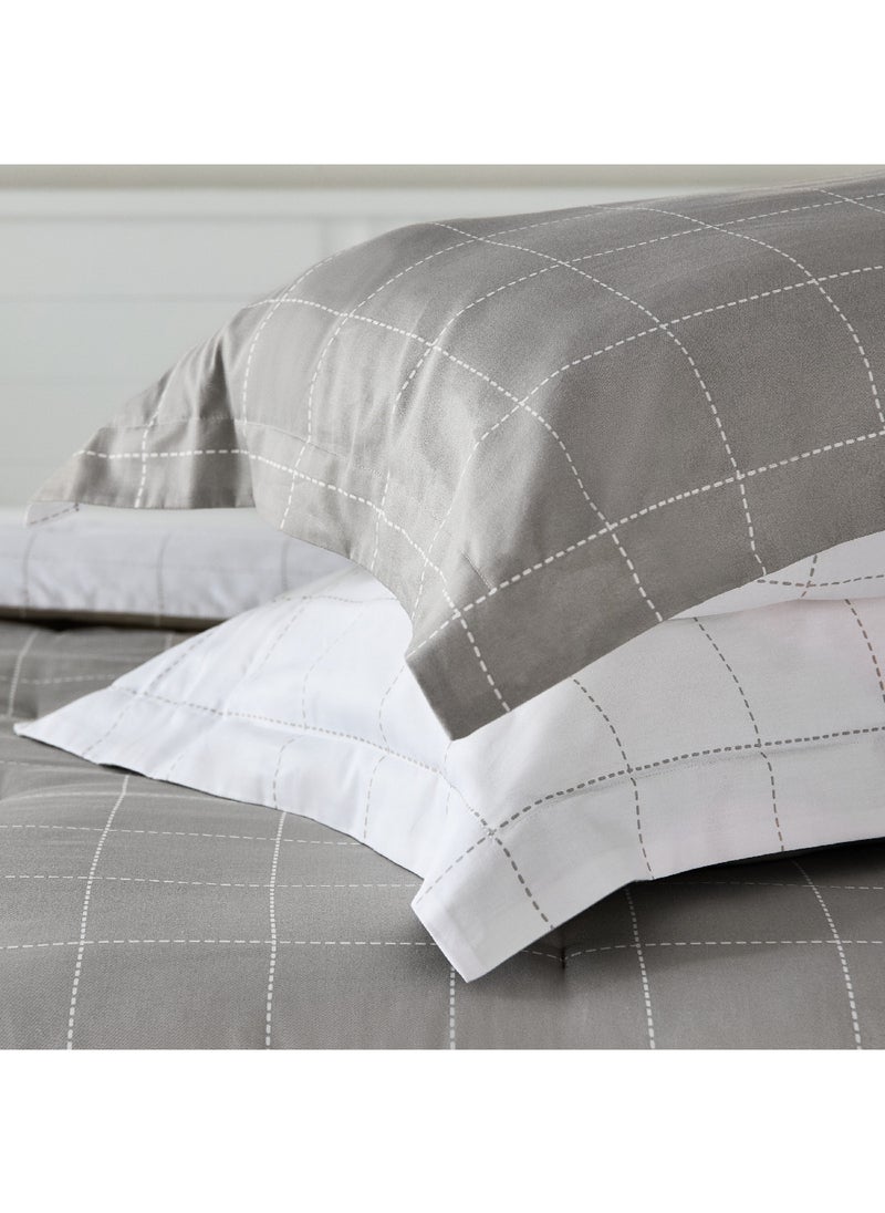 Lavish Blokify 3-Piece Printed Cotton Twin Comforter Set 220 x 160 cm