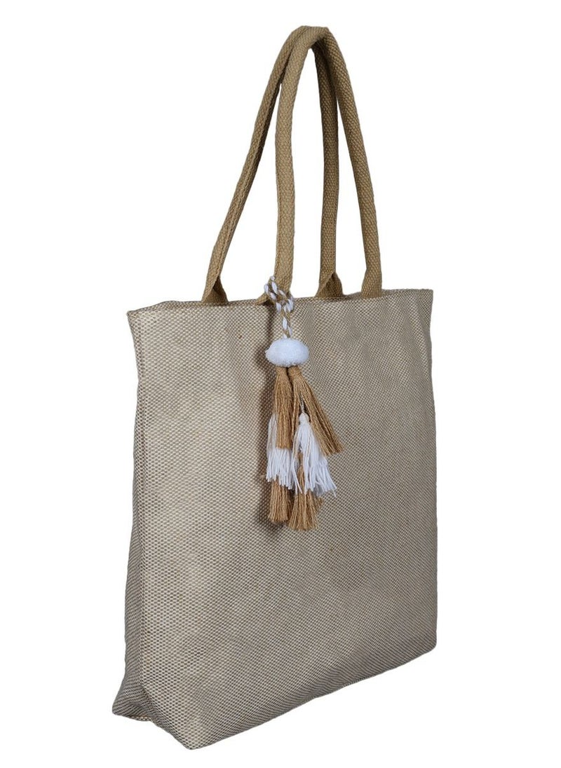 N & H N & H Women's Handwoven Solid Design Ladies Tote Bag  - Image 2