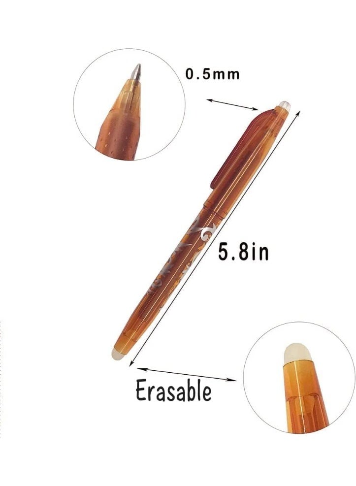 12 Pcs Erasable Gel Pens, Heat Erase Pens for Fabric, 0.5mm Fine Point Rolling Ball Pen for Drawing Writing, Writes Smooth, Erases Clean, for Kid Students Adults, Assorted Color - Image 2