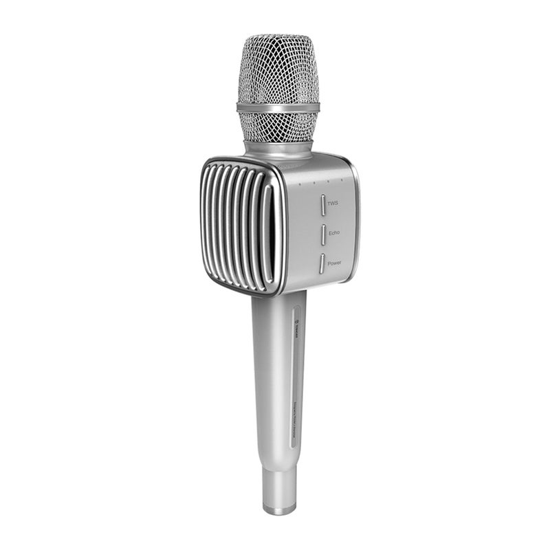 توسينج ميكروفون كاريوكي لاسلكي G1 BT 5.0 V8240S_P فضي - Image 1