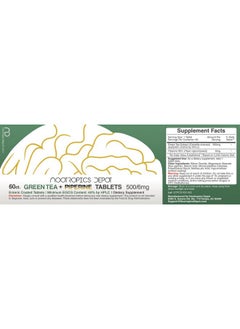 Nootropics Depot Green Tea Extract Tablets ; 60 Count ; 500Mg ; Minimum 45% Egcg + 6Mg Piperine ; Enteric Coated  - Image 3